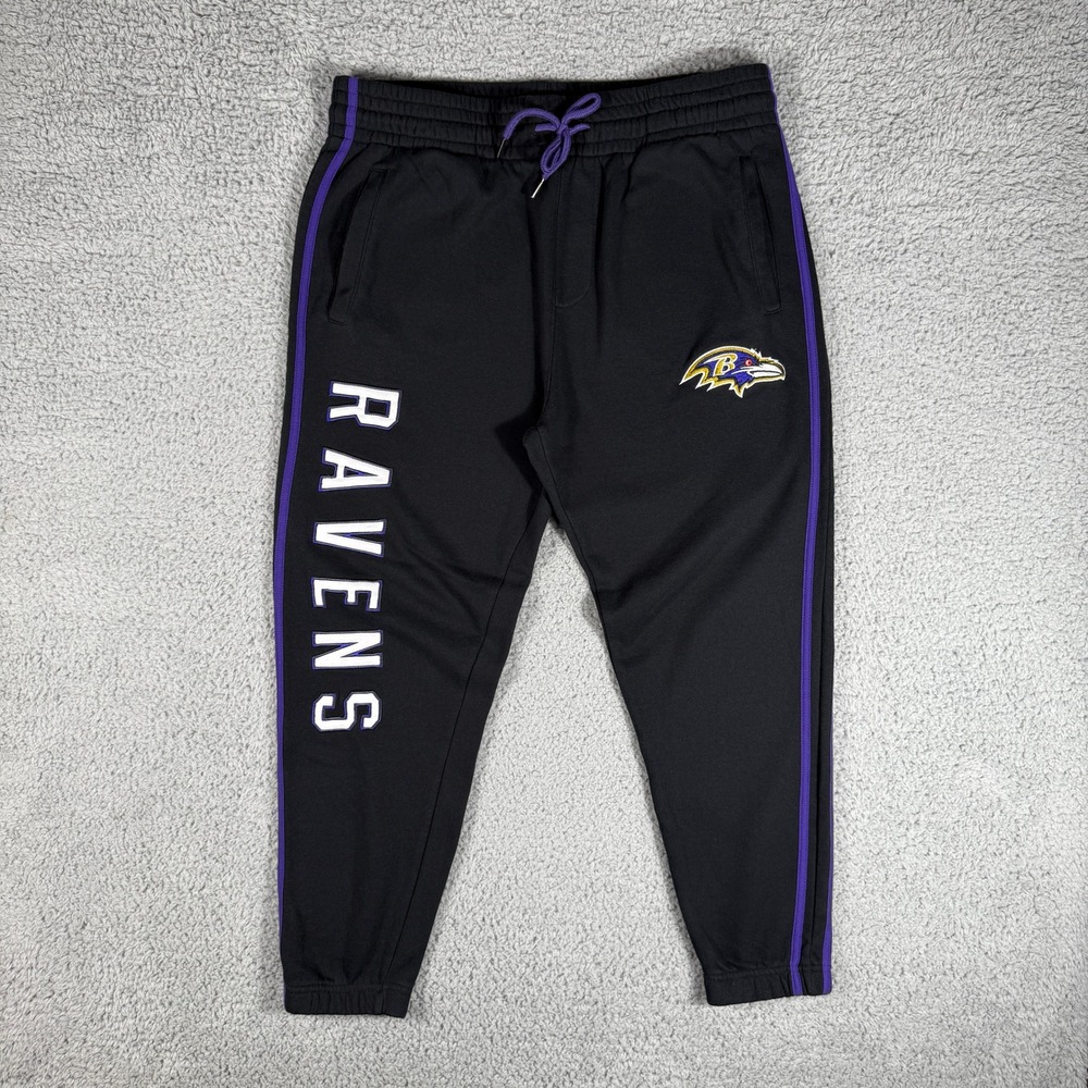 Baltimore Ravens NFL Team Sweatpants Men's Size XL 36x27 Black Joggers